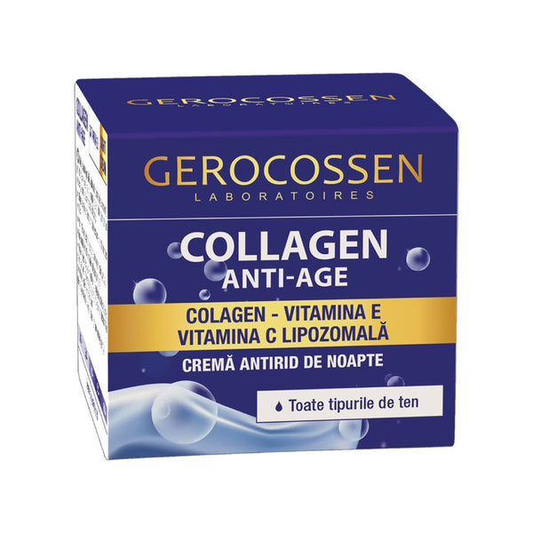 Crema antirid de noapte Collagen Anti-Age 50ml, Gerocossen